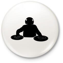 printfashion dj - Kitűző, hűtőmágnes - Fehér (17291090)