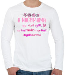 printfashion Nagymama legjobb barátnő - Férfi hosszú ujjú póló - Fehér (17447568)