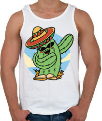 printfashion Mexikói kaktusz - Férfi atléta - Fehér (17082687)