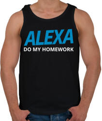 printfashion Alexa Do My Home work - Férfi atléta - Fekete (17146587)