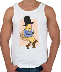 printfashion Banán bandita - Férfi atléta - Fehér (17052986)