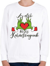 printfashion Az első közös karácsonyunk - Gyerek pulóver - Fehér (17148044)