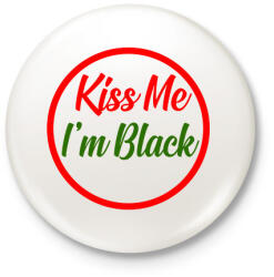 printfashion Kiss me - Kitűző, hűtőmágnes - Fehér (16955318)