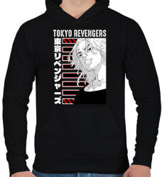 printfashion Tokyo Revengers - Férfi kapucnis pulóver - Fekete (17401146)