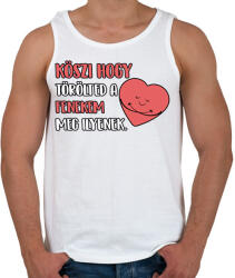 printfashion Köszi hogy törölted a fenekem meg ilyenek - Férfi atléta - Fehér (17425502)