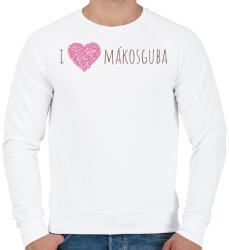 printfashion I Love Mákosguba - Férfi pulóver - Fehér (17237615)