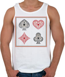 printfashion Kártya szimbólumok - Férfi atléta - Fehér (17086736)