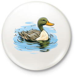 printfashion Kacsa - Kitűző, hűtőmágnes - Fehér (17127197)