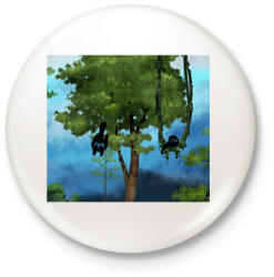 printfashion macskák - Kitűző, hűtőmágnes - Fehér (17326948)