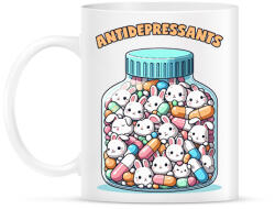 printfashion Nyuszi antidepresszáns - Bögre - Fehér (17364755)