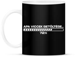 printfashion Apa viccek betöltése fehér - Bögre - Fekete (17461902)