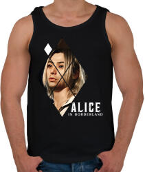 printfashion Alice in borderland shuntaro fehér - Férfi atléta - Fekete (17240735)