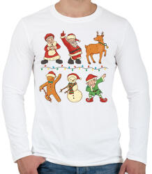printfashion Karácsonyi csapat - Férfi hosszú ujjú póló - Fehér (16986942)