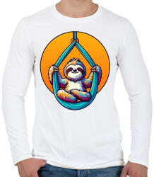 printfashion Aerial jóga - Férfi hosszú ujjú póló - Fehér (16962564)