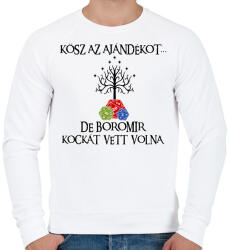 printfashion Boromir kockát hozott volna - Férfi pulóver - Fehér (16966655)