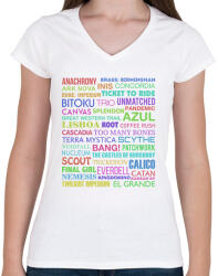 printfashion Társasjátékok - Női V-nyakú póló - Fehér (16916594)