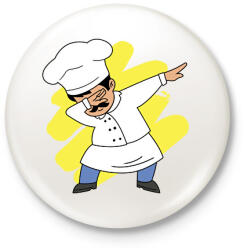 printfashion Szakács dab - Kitűző, hűtőmágnes - Fehér (17098359)
