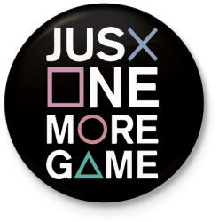 printfashion Just one more game - Kitűző, hűtőmágnes - Fekete (17032543)