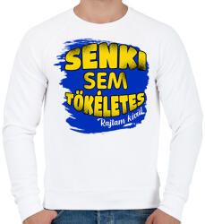 printfashion senki sem tökéletes rajtam kívül - Férfi pulóver - Fehér (17227617)