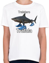 printfashion Tralalero Tralala - Gyerek póló - Fehér (17453040)