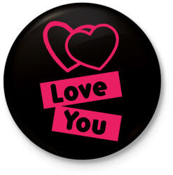 printfashion Valentin nap - Kitűző, hűtőmágnes - Fekete (17234863)