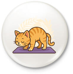 printfashion Macskapóz - Kitűző, hűtőmágnes - Fehér (17433582)