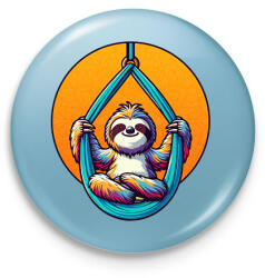 printfashion Aerial jóga - Kitűző, hűtőmágnes - Világoskék (16962971)