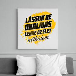 printfashion Lássuk be unalmas lenne az élet nélkülem - Vászonkép - Fehér (17227574)