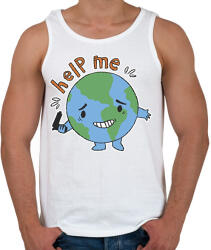 printfashion Föld bolygó - Férfi atléta - Fehér (17111038)