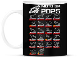 printfashion MOTO GP VERSENYNAPTÁR 2025 - Bögre - Fekete (17289270)