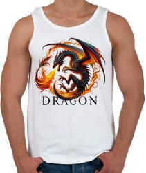 printfashion Sárkány - Férfi atléta - Fehér (17198798)