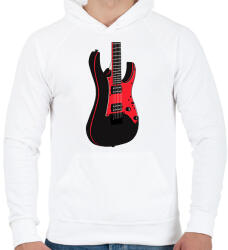 printfashion Gitár - Férfi kapucnis pulóver - Fehér (17416543)