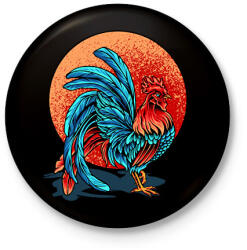 printfashion Kakas - Kitűző, hűtőmágnes - Fekete (16900905)