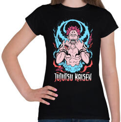 printfashion jujutsu kaisen - sukuna - Női póló - Fekete (17412310)