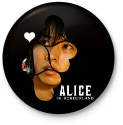 printfashion Alice in borderland arisu fehér - Kitűző, hűtőmágnes - Fekete (17240713)