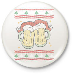 printfashion Sörös csúnya pulcsi - Kitűző, hűtőmágnes - Fehér (17065076)