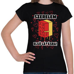 printfashion Szerelem első látásra - Női póló - Fekete (17261474)
