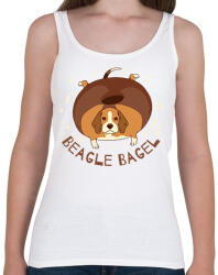 printfashion Bagel beagle - Női atléta - Fehér (17053141)