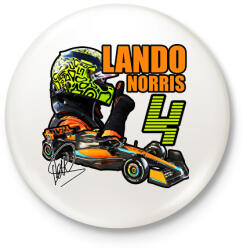 printfashion Lando Norris F1 - Kitűző, hűtőmágnes - Fehér (17316740)