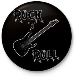 printfashion Gitár - Kitűző, hűtőmágnes - Fekete (17354427)