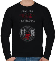 printfashion Salsa Zouk Bachata dancer S0215 red-silver - Férfi pulóver - Fekete (16949522)