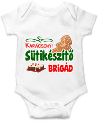 printfashion Karácsonyi sütikészítő brigád - Baba Body - Fehér (16911039)