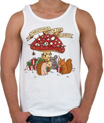 printfashion Erdei karácsony - Férfi atléta - Fehér (16952188)