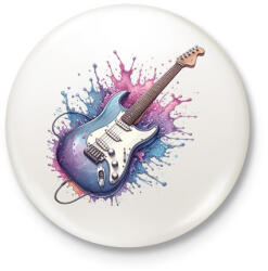 printfashion gitár - Kitűző, hűtőmágnes - Fehér (16901741)