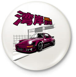 printfashion PORSCHE 911 RAUH WELT BEGRIFF RWB - Kitűző, hűtőmágnes - Fehér (17390076)