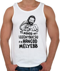 printfashion Te mondd hogy legénybúcsú a te hangod mélyebb - Férfi atléta - Fehér (17479164)