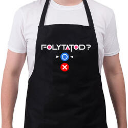 printfashion Squid Game - Folytatod? Igen! - Kötény - Fekete (17222609)