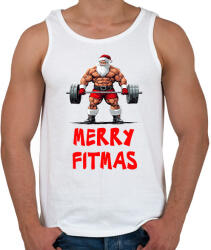 printfashion Merry Fitmas - Férfi atléta - Fehér (16935088)