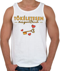 printfashion Tökéletesen összeillünk 2 - Páros póló - Férfi atléta - Fehér (17247932)