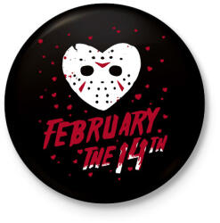 printfashion Február 14 Jason - Kitűző, hűtőmágnes - Fekete (17228465)